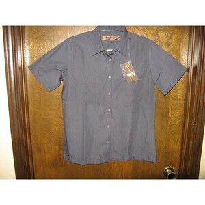 Mens Harriton Industrial Launder Collection Black Work Shirt Sz S NEW WITH TAGS